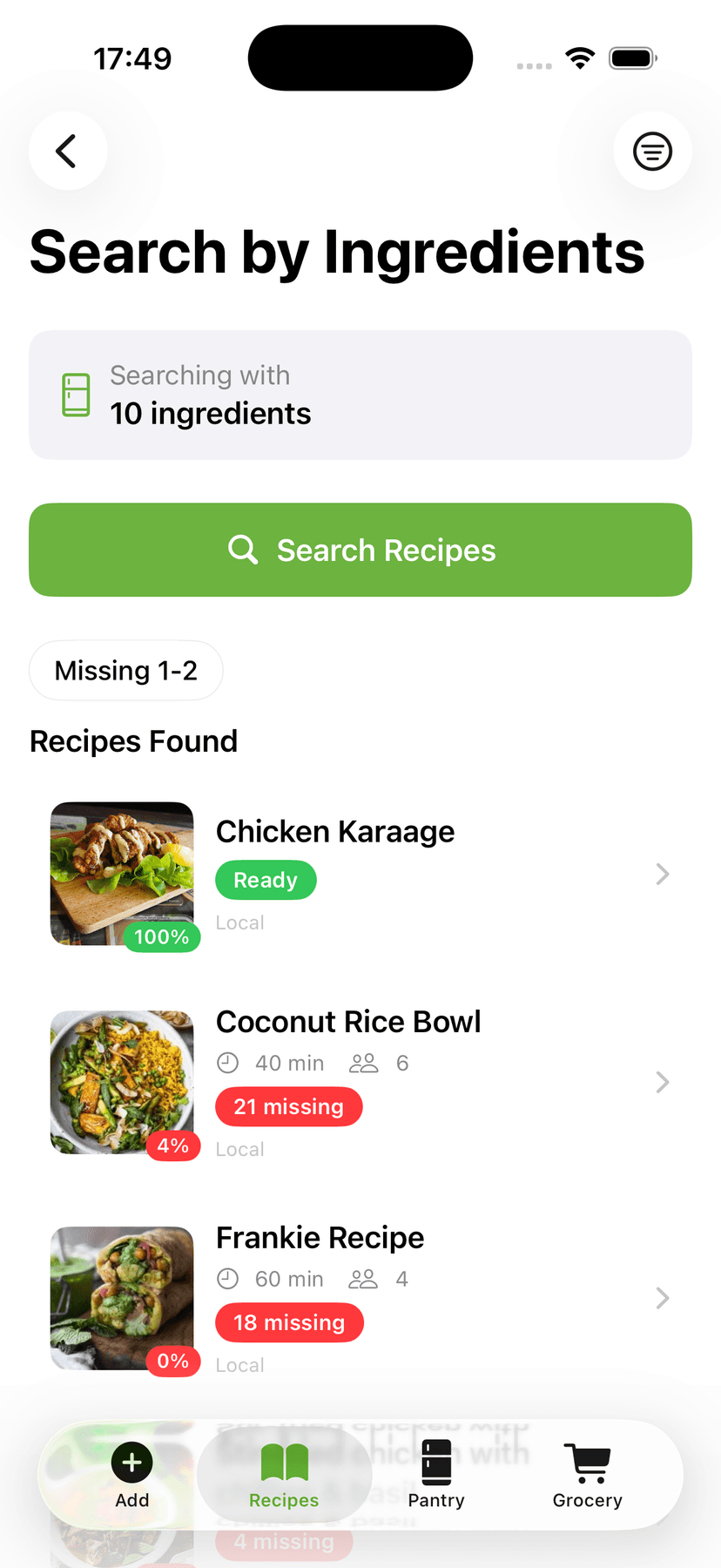CookFlic Cook with what you have - screen 2