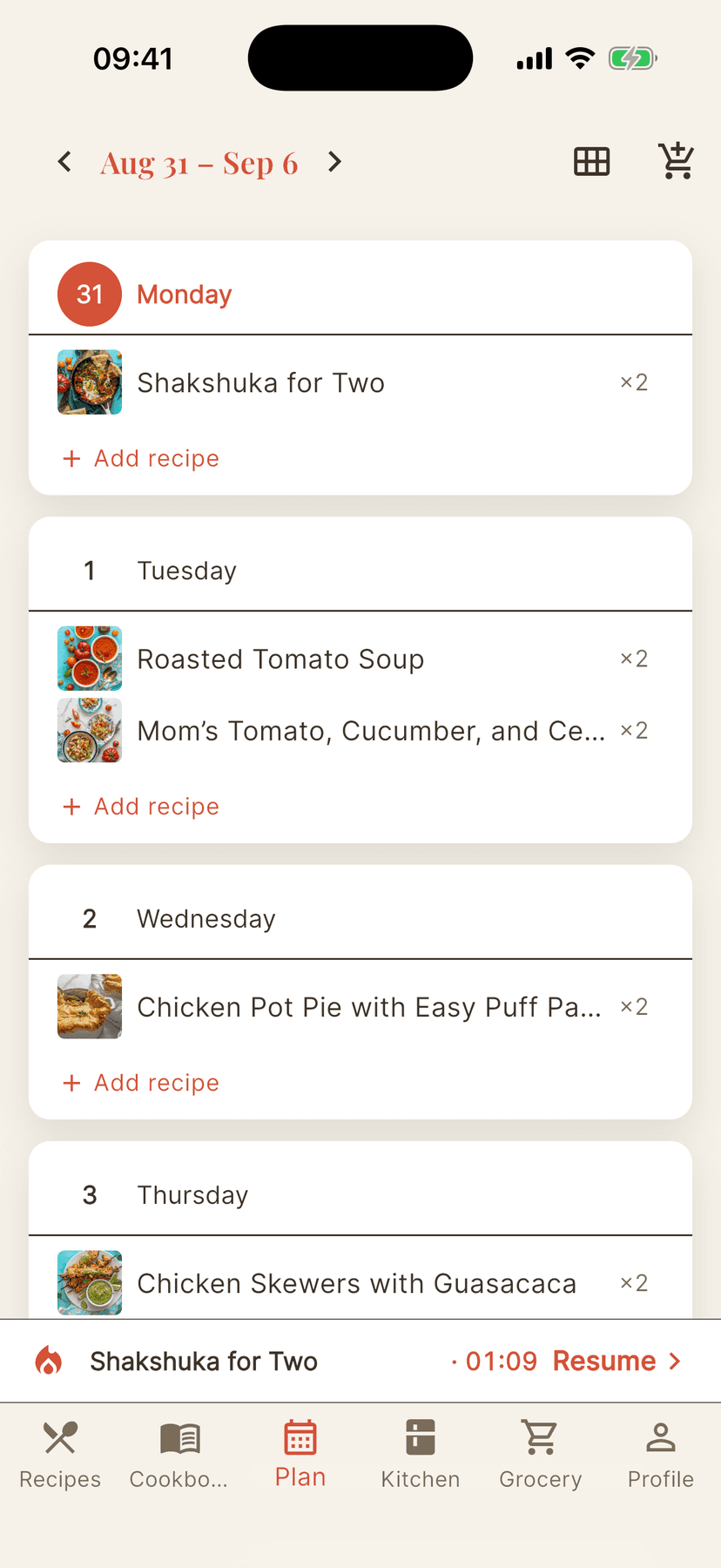 CookFlic — Plan the week. Shop once.